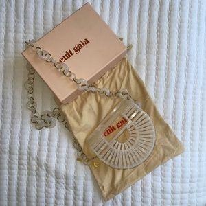 Cult Gaia SOLD OUT Gaia ark nano belt shoulder acrylic pearl white bag